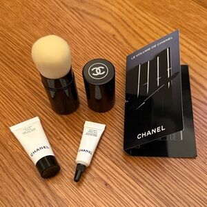 CHANEL Makeup Kabuki Brush and Skincare Set